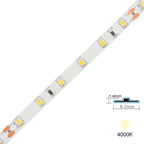 ΤΑΙΝΙΑ LED 60L 24VDC 6W 4000K 8mm IP65H CRI90 1m