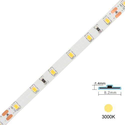 ΤΑΙΝΙΑ LED 60L 24VDC 6W 3000K 8mm IP65H CRI90 1m