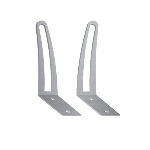 BRACKET  SET FOR LINE PROFILE ΙΝΟΧ 2'' 55x80mm  