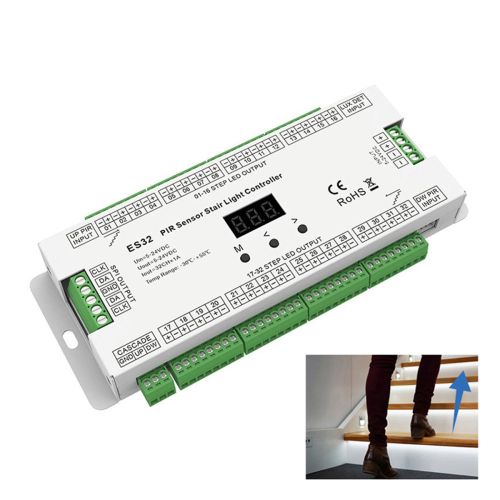SENSOR PIR STAIR LIGHT CONTROLLER 5-24VDC 32CH*1A