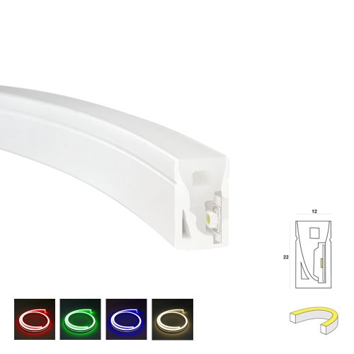 LED NEON STRIP 12X22mm RGBWW 20W 24V IP67 1m