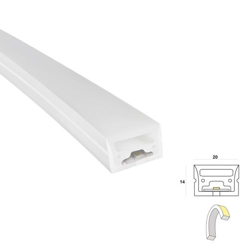 LED NEON STRIP FLAT SHAPE 20X14 6000K 12W 24V IP67 1m