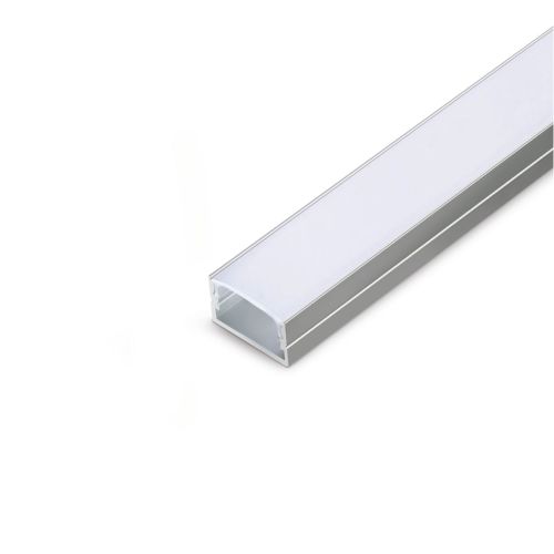 ALUMINIUM PROFILE WITH OPAL COVER 23.5x9.8mm