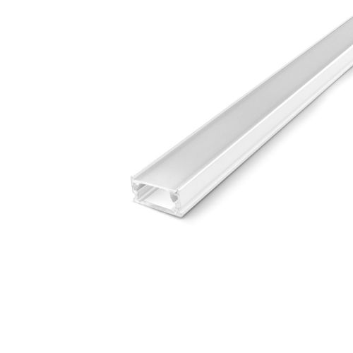 MICRO ALUMINIUM PROFILE WITH COVER 13X7 WHITE 1m