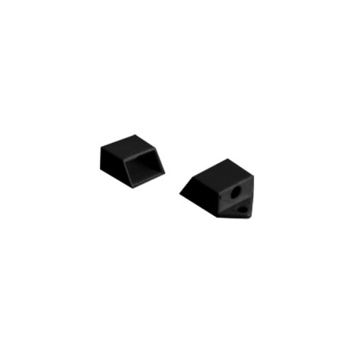 SET OF BLACK PLACTIC END CAPS FOR PROFIL 2PCS