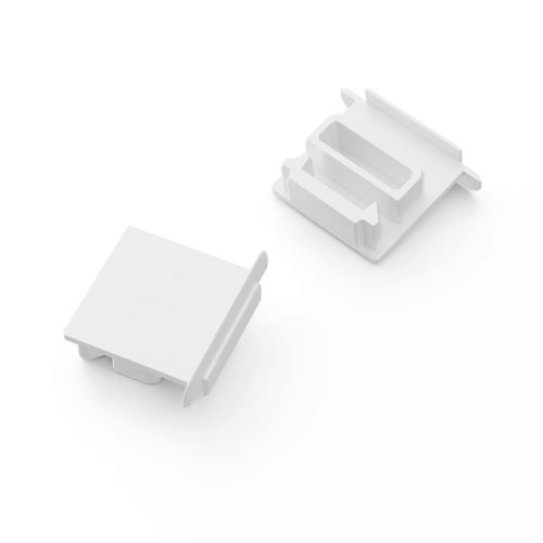 END CAP FOR PROFILE 35X35 RECESSED - PETG WHITE
