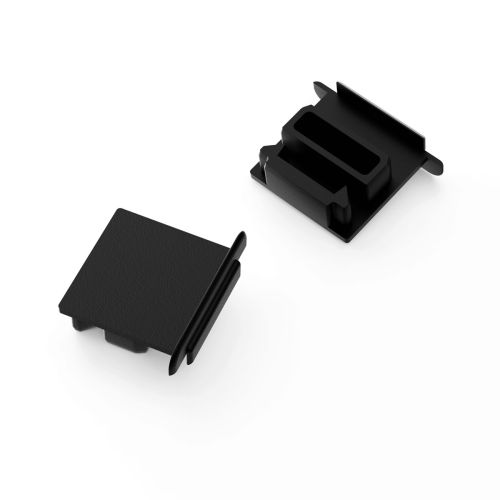 END CAP FOR PROFILE 35X35 RECESSED - PETG BLACK
