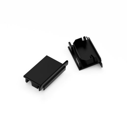 END CAP FOR PROFILE 55X35 RESSECED - PETG BLACK