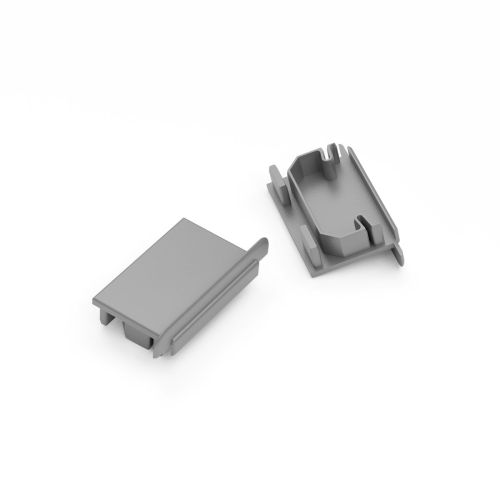 END CAP FOR PROFILE 55X35 RECESSED - PETG GREY