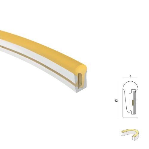 LED NEON STRIP 6mm GOLD YELLOW 9W 12V IP67 1m