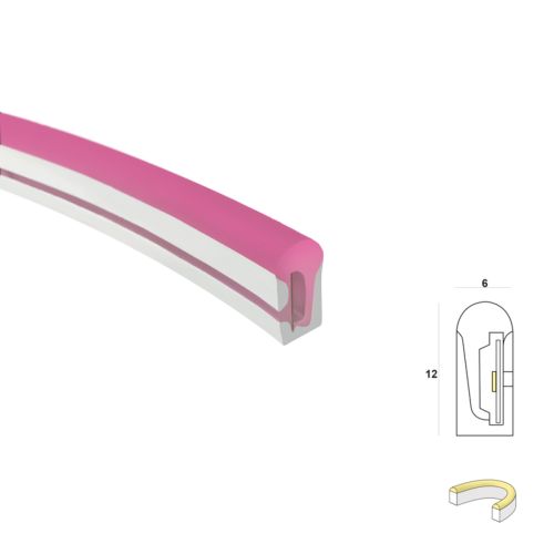 TAINIA LED NEON  6mm PINK 9W 24V IP67 m