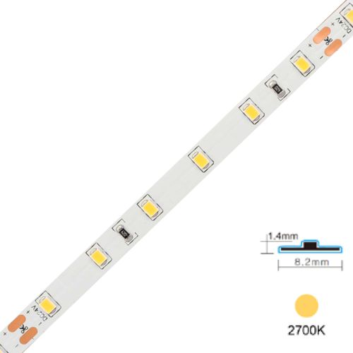 ΤΑΙΝΙΑ LED 60L 24VDC 6W 2700K 8mm IP65H CRI90 1m