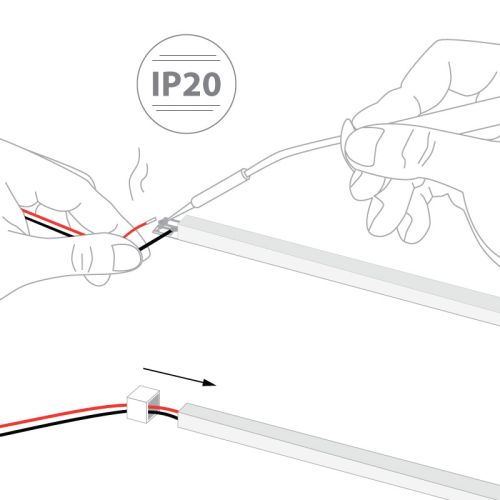 CONNECTION SET FOR NEON IP20 15cm