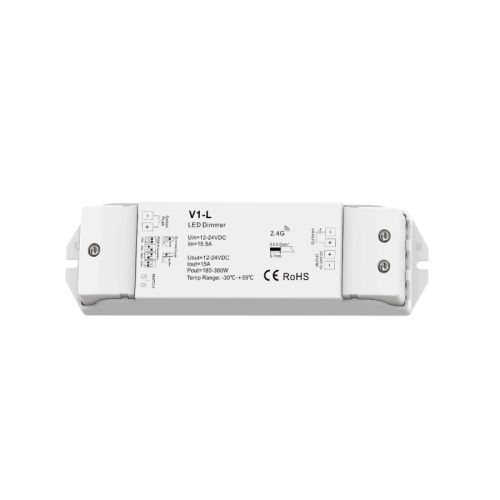 CONTROLLER RF LED DIM PUSH 15A-12/24V 10A-36/48V 