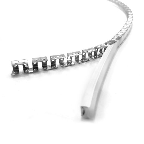 CURVED STAINLESS STEEL PROFILE 10X10 NEON LIGHT 1m
