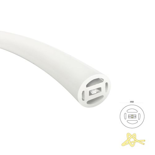 LED NEON STRIP D22mm 16W 2700K IP67 24VDC 360o 1m