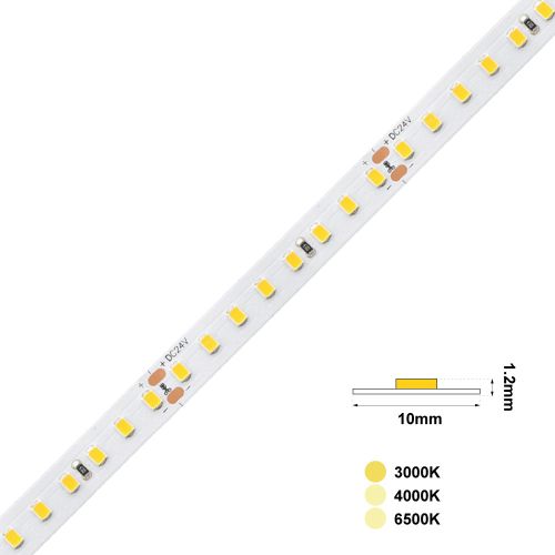 LED HIGH EFF STRIP 128L 24VDC 18W 6500K 10MM IP20 1m