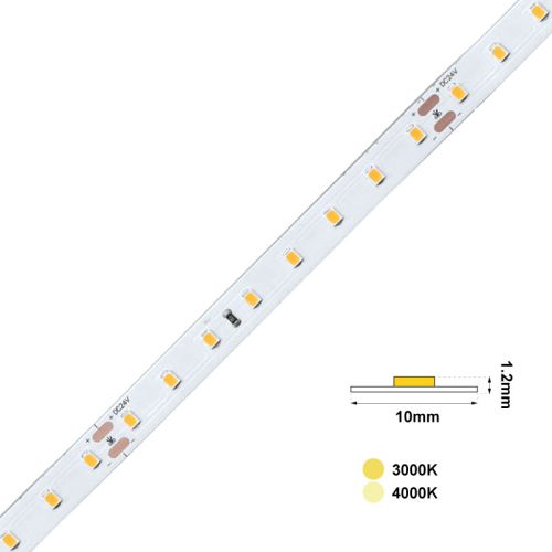 LED HIGH EFF STRIP  80L 24VDC 12W 3000K 10MM IP20