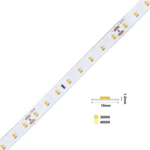 ΤΑΙΝΙΑ LED HIGH EFF 80L 24VDC 12W 4000K 10MM IP20 1m