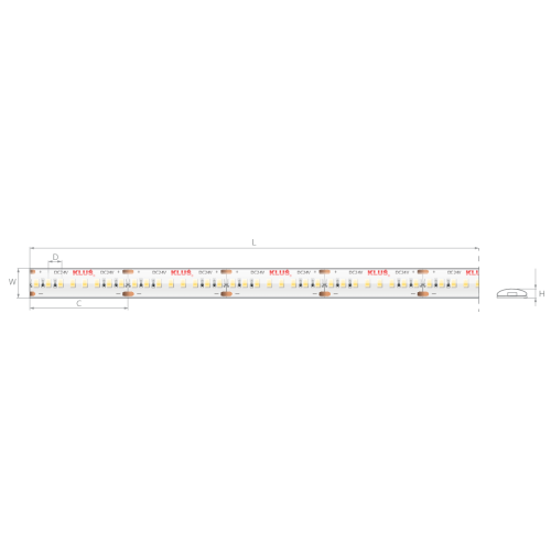 TASMA LED STRIP KWP-GHD30-0960-24 9.6W 