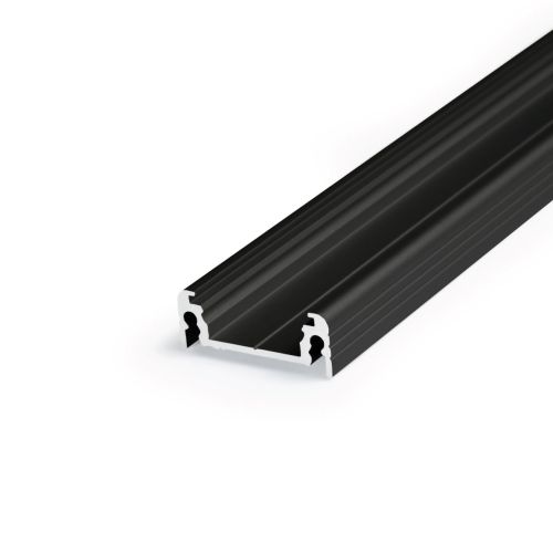 LED PROFILE SURFACE14 EF/TY 24X9mm Black Anod 2m