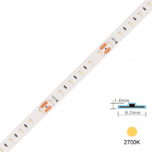ΤΑΙΝΙΑ LED 120L 24VDC 9.6W 2700K 8MM IP65H CRI95 1m