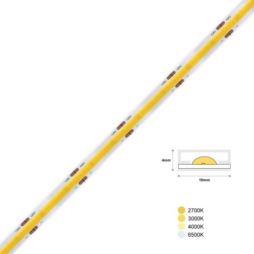 ΤΑΙΝΙΑ LED COB 512L 12W 6500Κ IP67 CRI>90 24VDC 1m