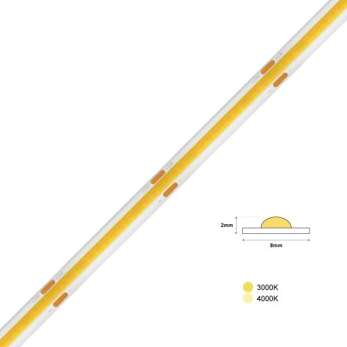 LED LIGHT STRIP COB VALUE 320L 24V 5W IP65 3000K 1m