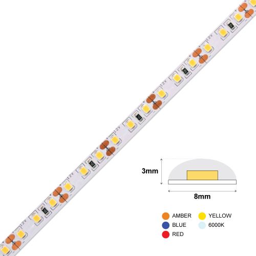 LED LIGHT STRIP VALUE 120L 12V 9.6W IP65 BLUE 1m
