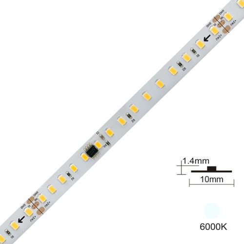 LED STRIP DIGITAL 10MM 6000K 24VDC 12W IP20 1m