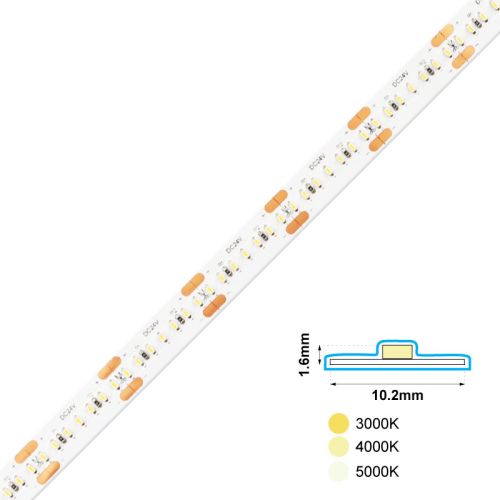 ΤΑΙΝΙΑ LED 280L 24VDC 19.2W 3000K 10mm IP65H CRI95