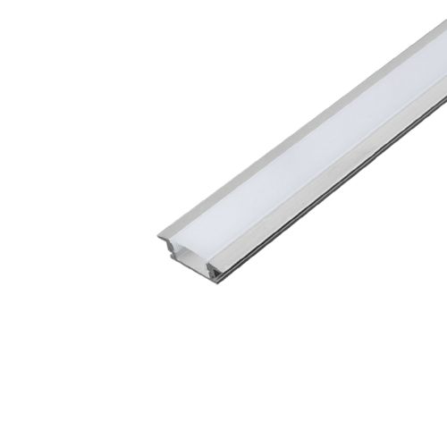 MINI ALUMINIUM PROFILE 25x7mm WITH OPAL COVER m/pc