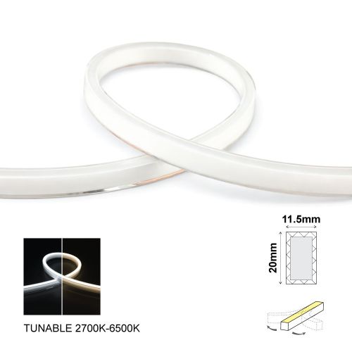 TRITON LED NEON STRIP TUNABLE 27-65K SIDE BEND 240L 9W/m 24V IP68 IK10 5m